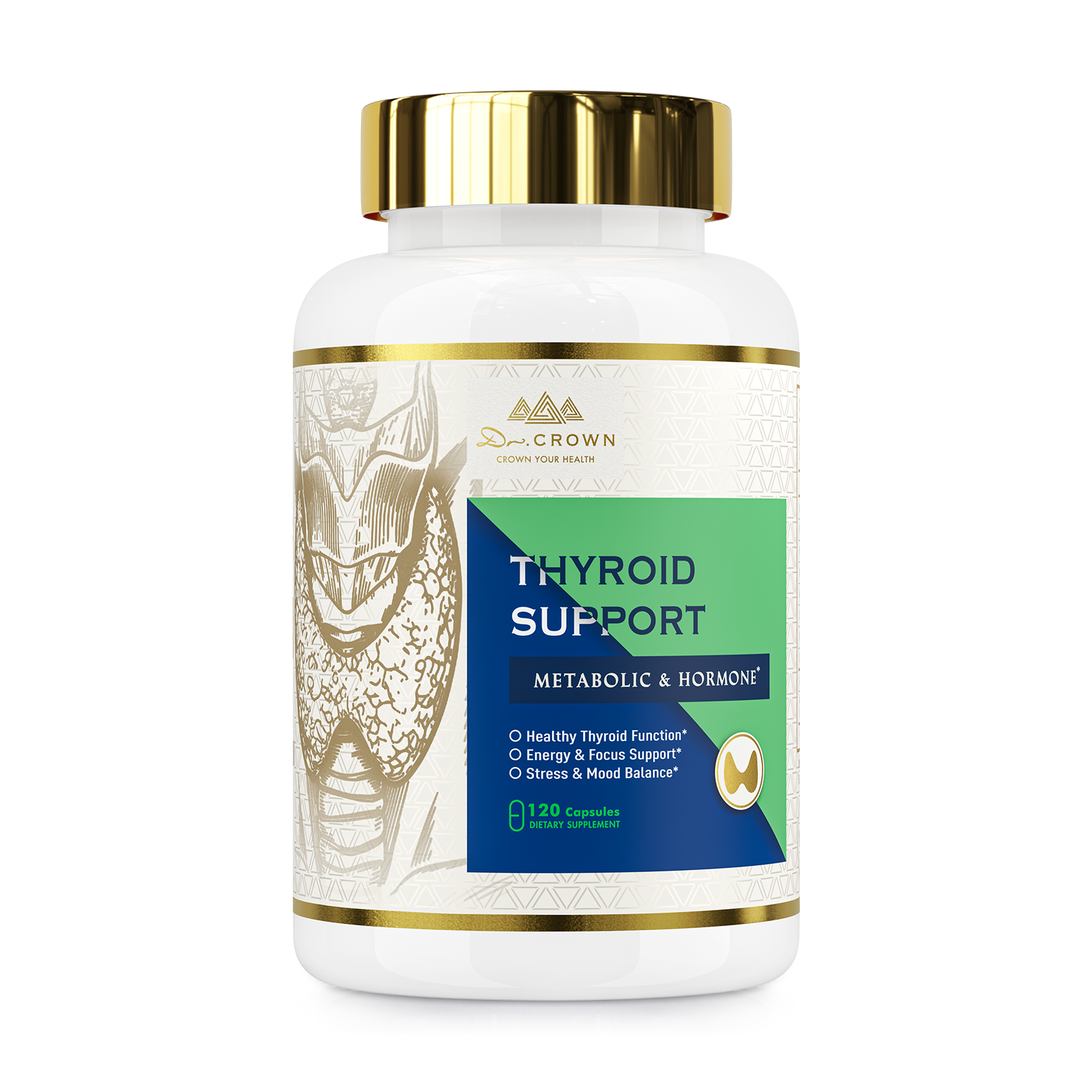 Thyroid Support Supplement with Iodine, Selenium & Ashwagandha – Hormone Balance Formula