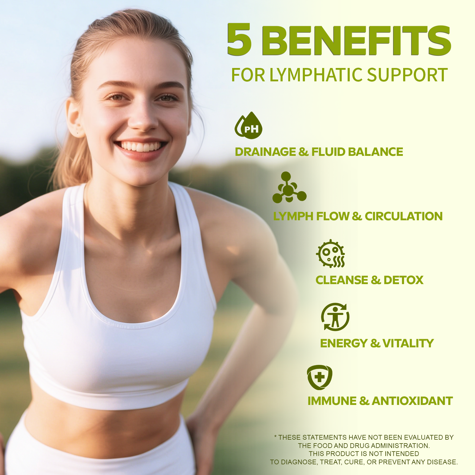 Lymphatic Support Herbal Complex with Echinacea, Dandelion & Burdock – Natural Fluid Balance Formula
