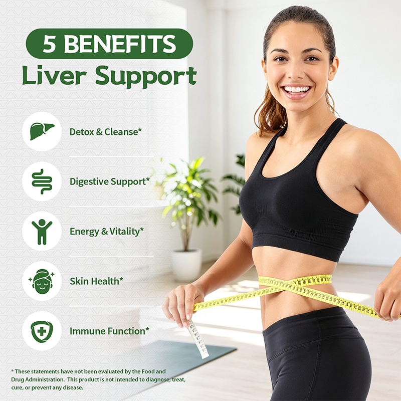 Milk Thistle Liver Support Supplement with NAC & Turmeric – Detox & Liver Health Formula