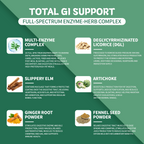 Digestive Enzyme Complex with Herbal Blend, DGL & Slippery Elm – 15 Enzymes for Daily Digestive Support – 120 Capsules