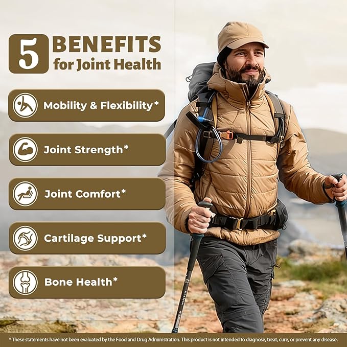 Joint Support Glucosamine Chondroitin MSM with Turmeric & Boswellia – Mobility & Flexibility Formula