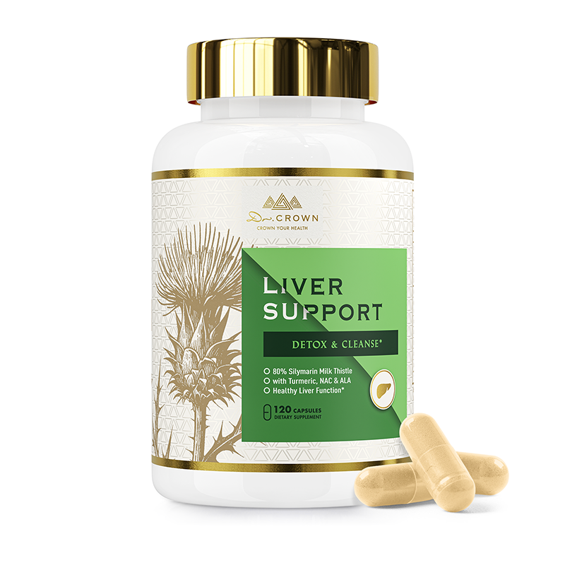 Milk Thistle Liver Support Supplement with NAC & Turmeric – 120 Capsulesd