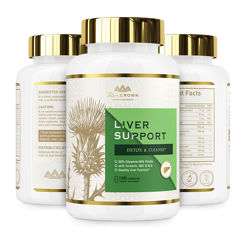Milk Thistle Liver Support Supplement with NAC & Turmeric – 120 Capsulesd